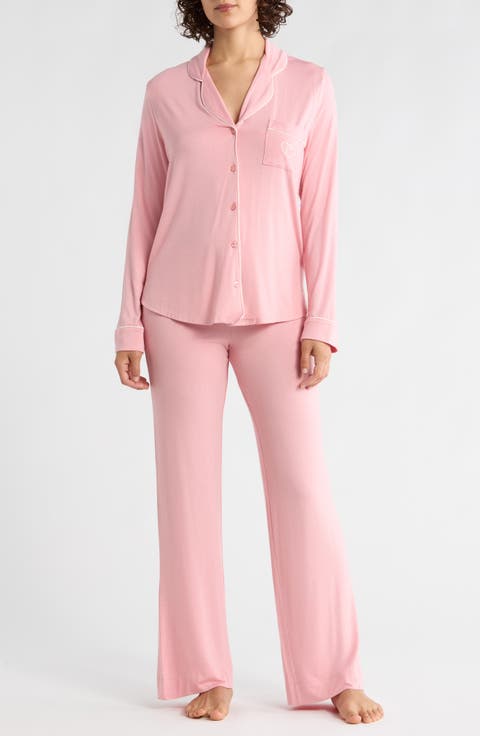 Tranquility Long Sleeve Shirt & Pants Pajamas (Regular & Plus)