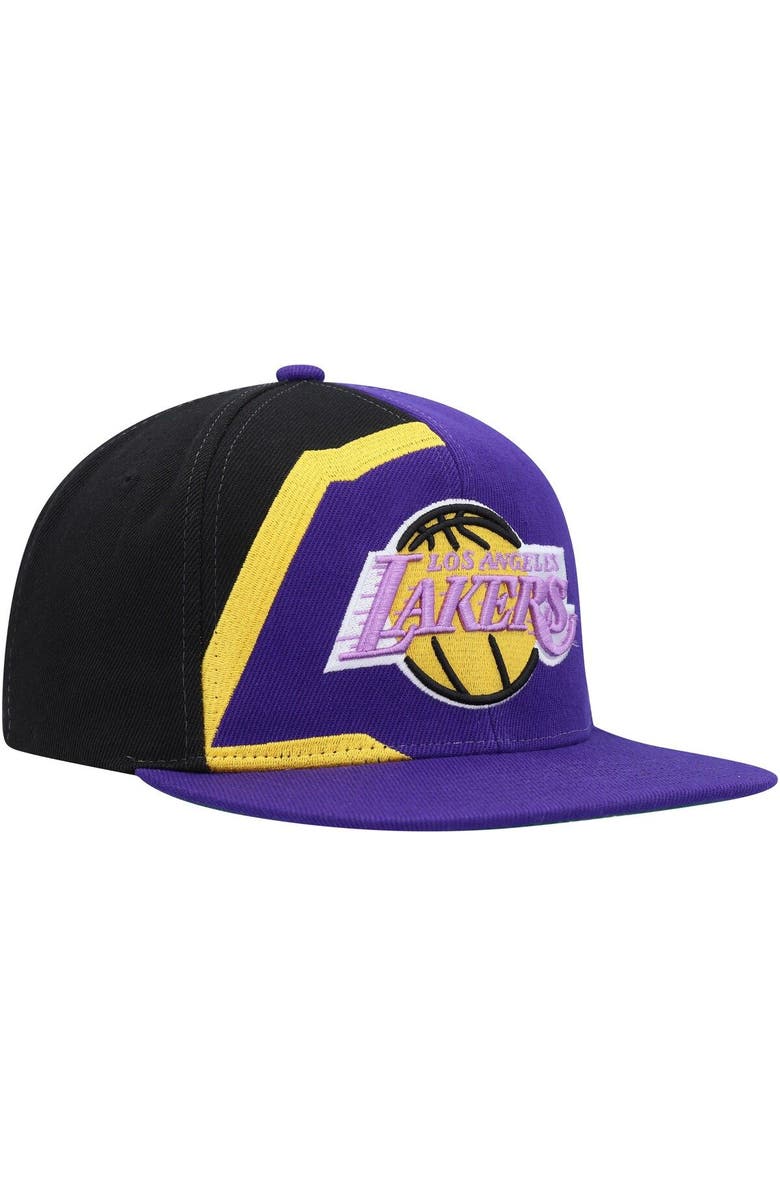 Mitchell & Ness Men's Mitchell & Ness Purple Los Angeles Lakers Hardwood Classics Retroline Snapback Hat, Alternate, color, Purple