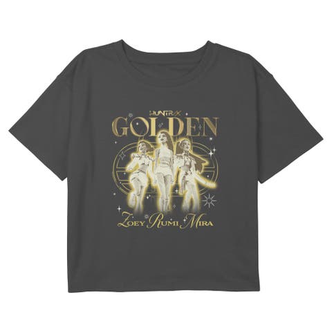 Girls' Huntrix The Golden Girls' Short Sleeve Boxy Cropped T-shirt