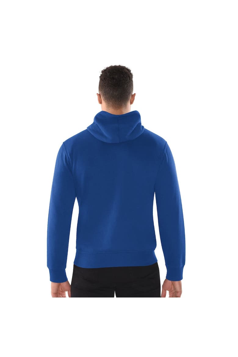 Men's Starter Royal Denver Broncos Distressed Classic Full-Zip Hoodie, Alternate, color, Royal