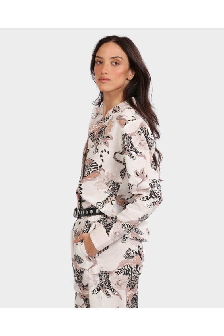 Shirt Lotus Tiger, Main, color, Ecru