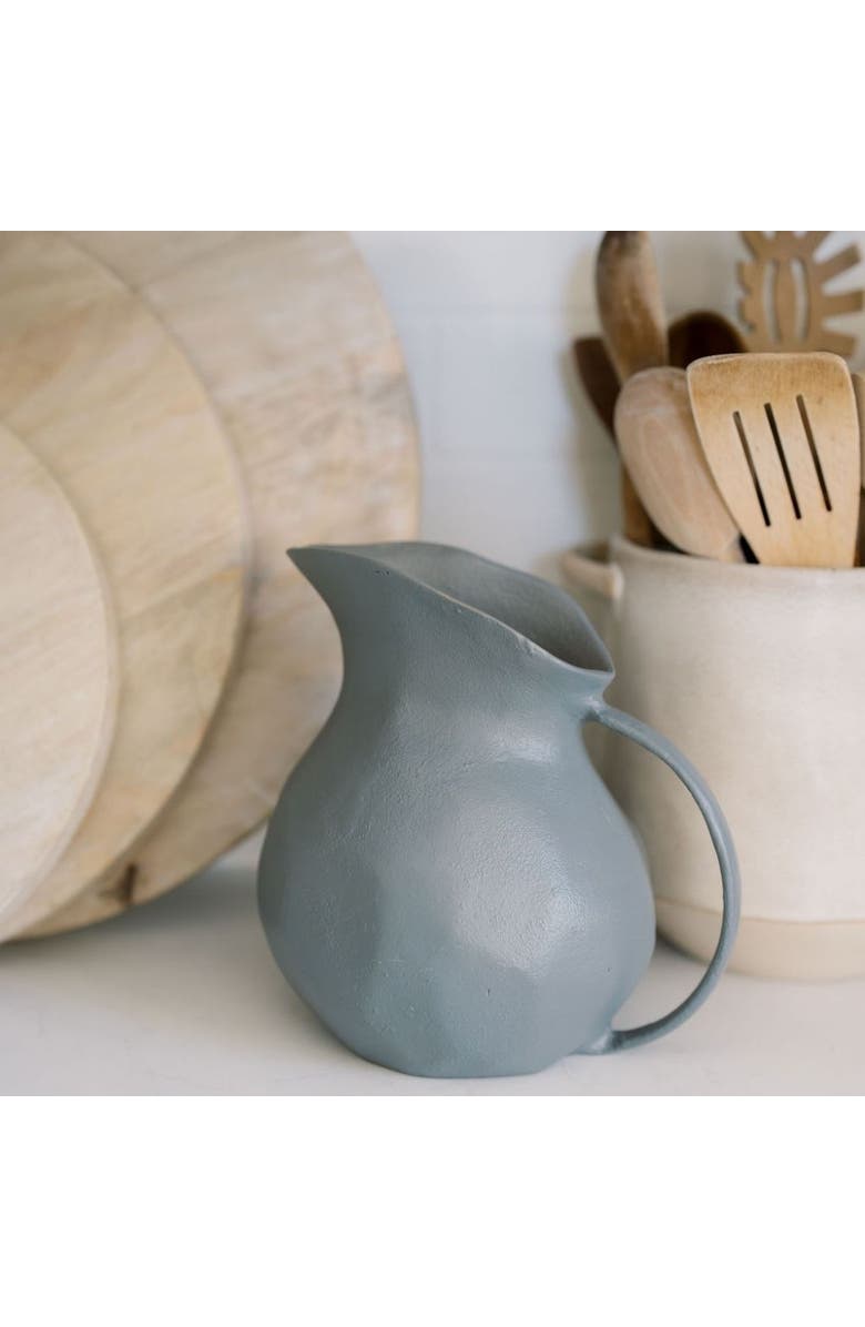 CG Hunter 8.5" Warm Grey Aluminum Vase with Handle, Alternate, color, Warm Grey