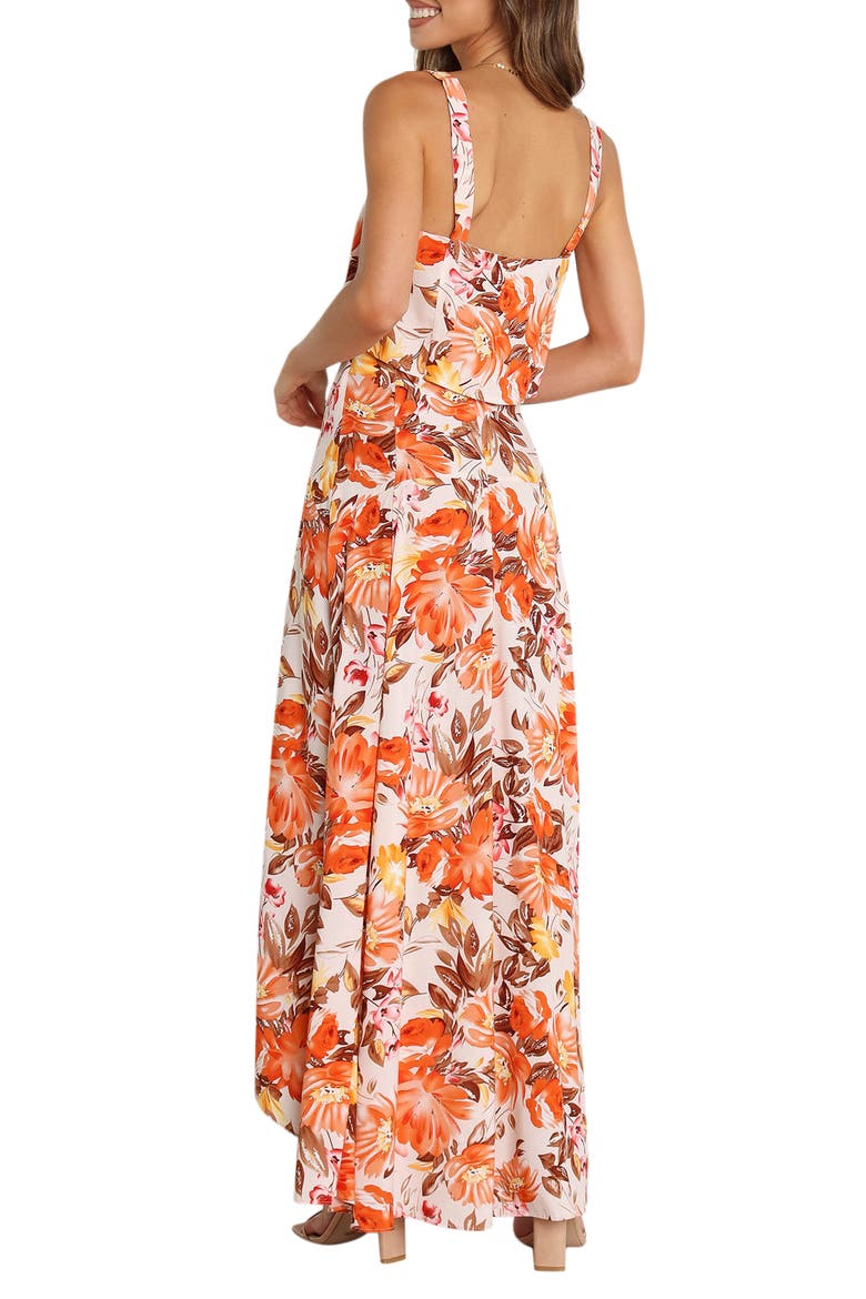 Lulu Floral Print Two-Piece High-Low Maxi Dress, Alternate, color, PINK FLORAL