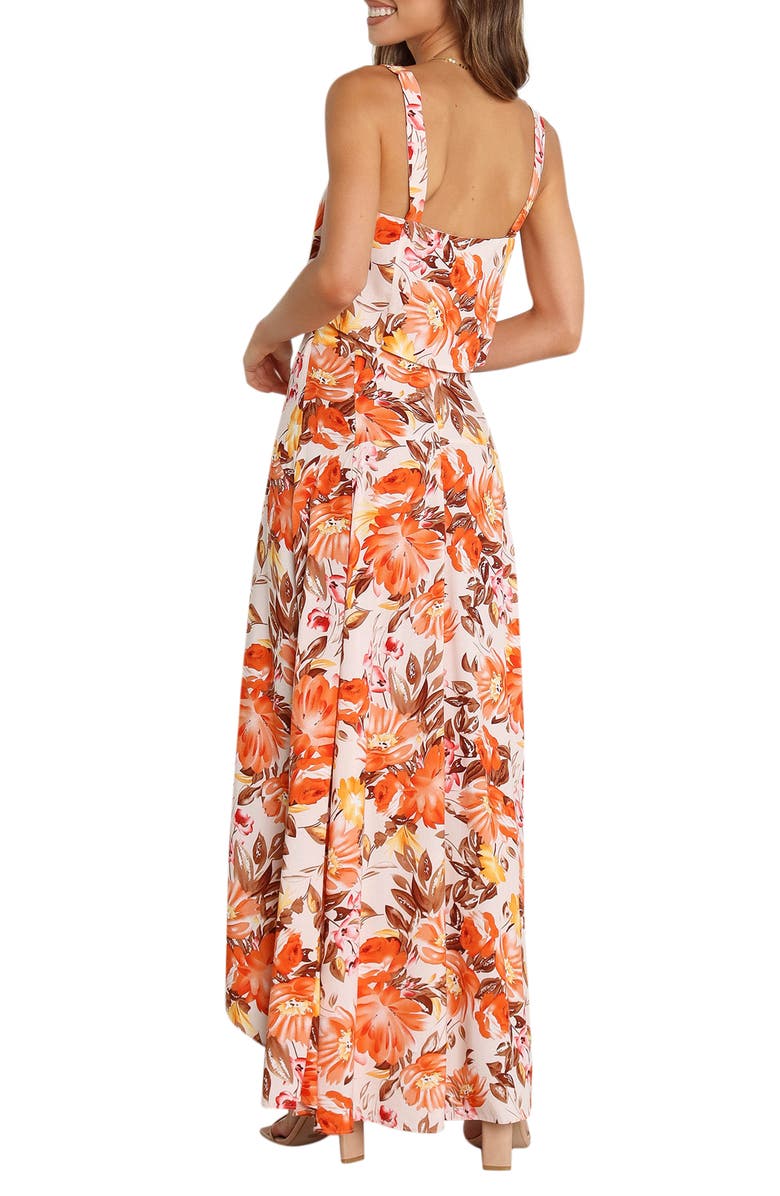 Petal & Pup Lulu Floral Print Two-Piece High-Low Maxi Dress, Alternate, color, Pink Floral