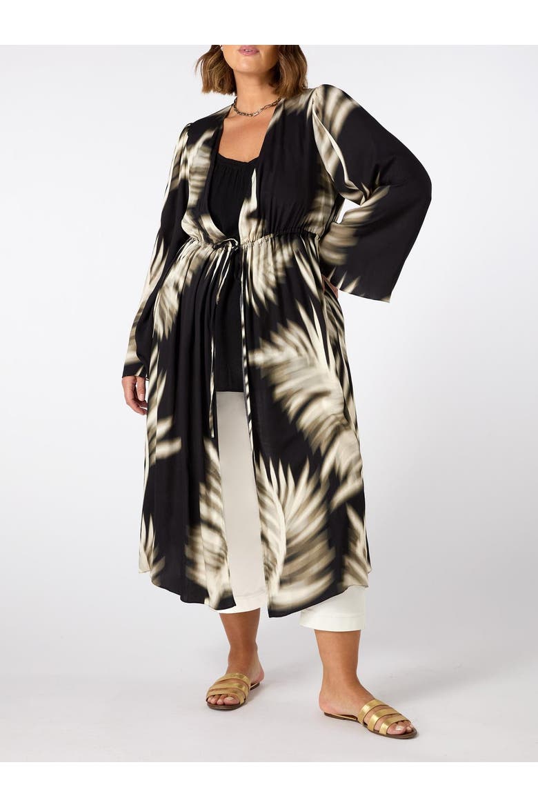 Drawstring Coat, Alternate, color, Mono