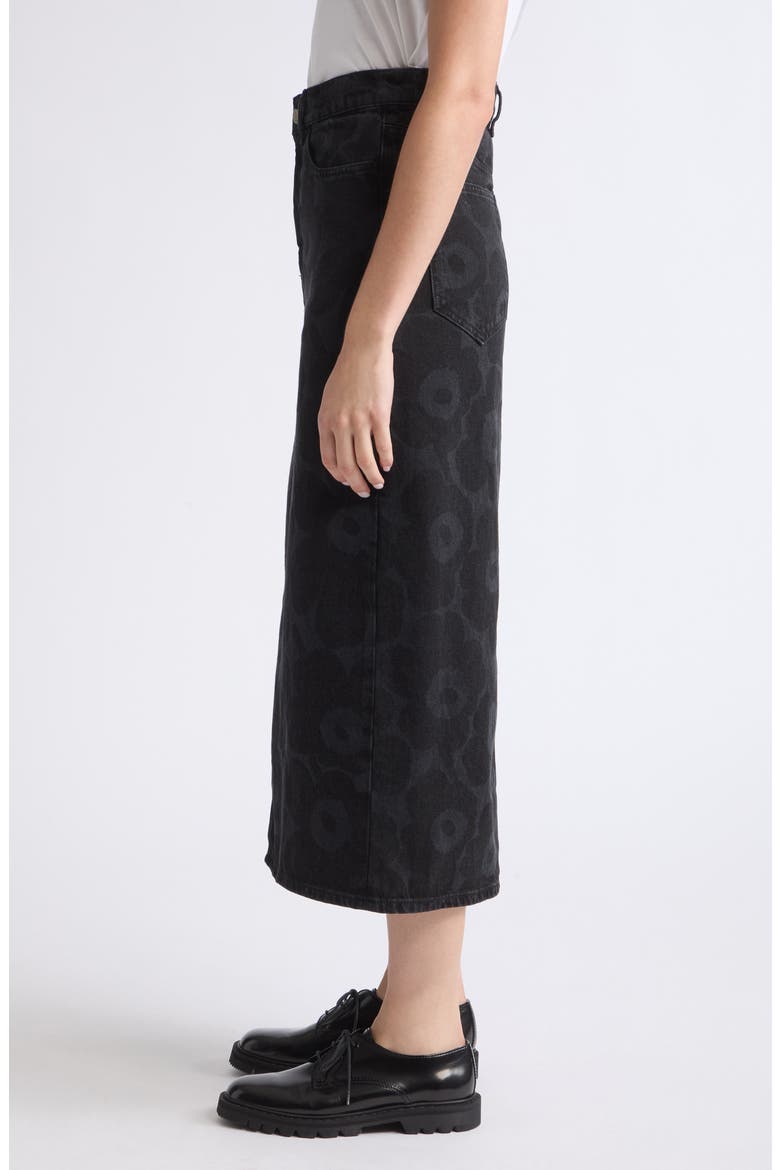 Maridenim Kuvastuma Unikko Denim Midi Skirt, Alternate, color, WASHED BLACK