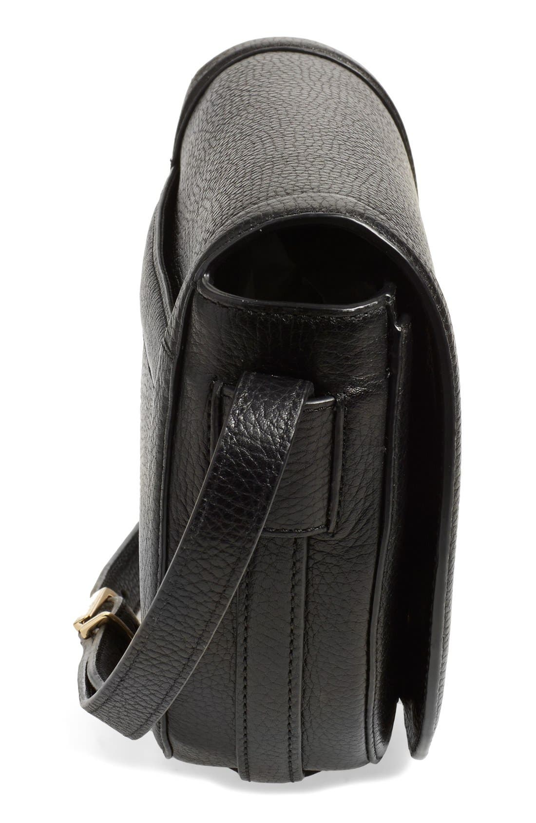 Tory Burch 'Serif T' Leather Saddle Bag, Alternate, color, 