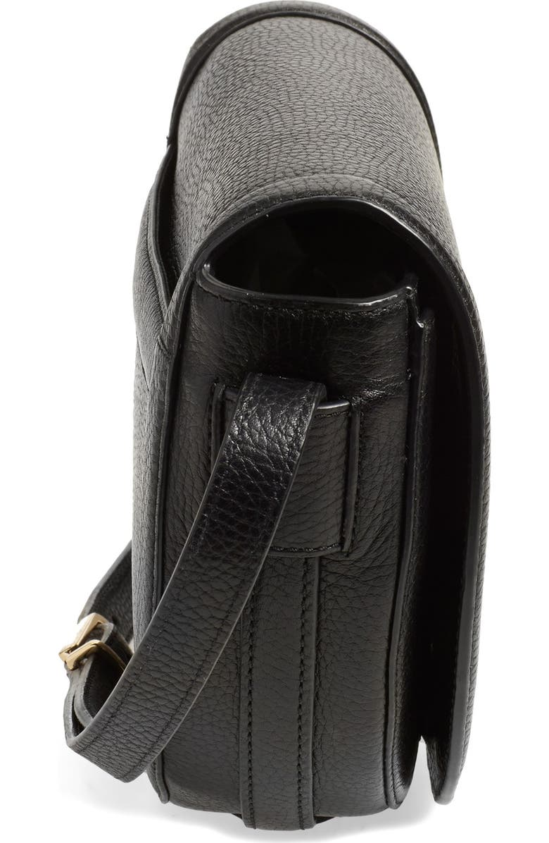 Tory Burch 'Serif T' Leather Saddle Bag, Alternate, color,