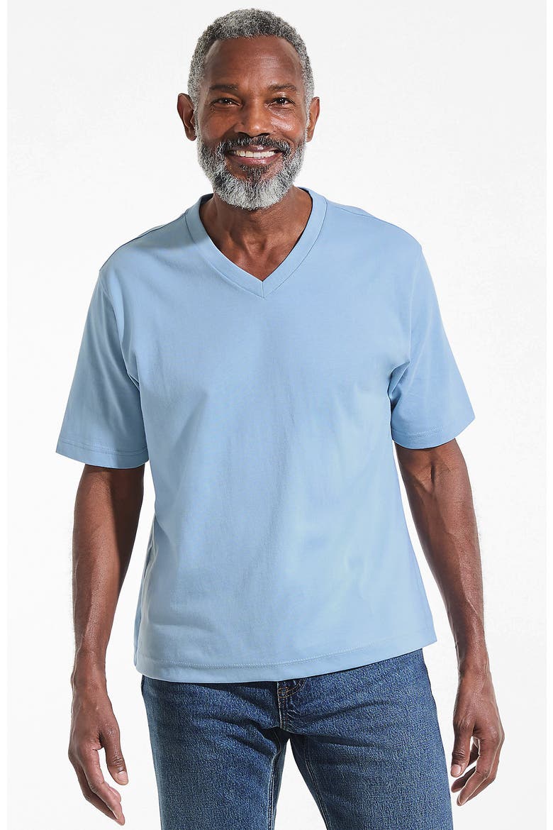 Super-t Short Sleeve V-neck T-shirt, Main, color, Oasis Blue