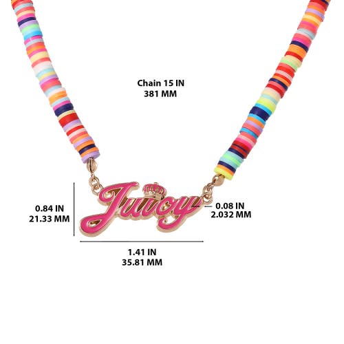 Juicy Couture Kids Kids Multicolor Beaded Necklace In Multi