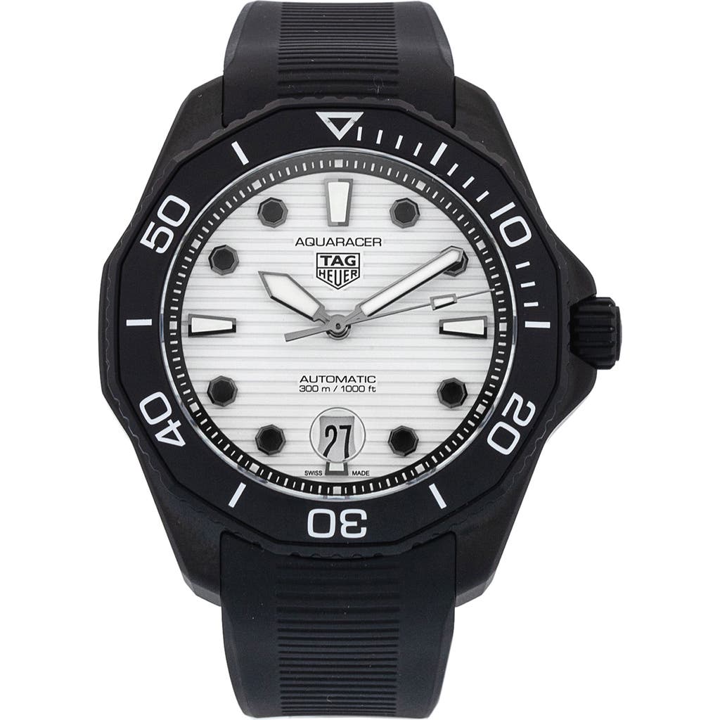 Watchfinder & Co. Tag Heuer Aquaracer Rubber Strap Watch, 43mm In White