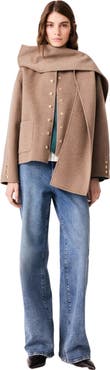 maje Short double-faced coat