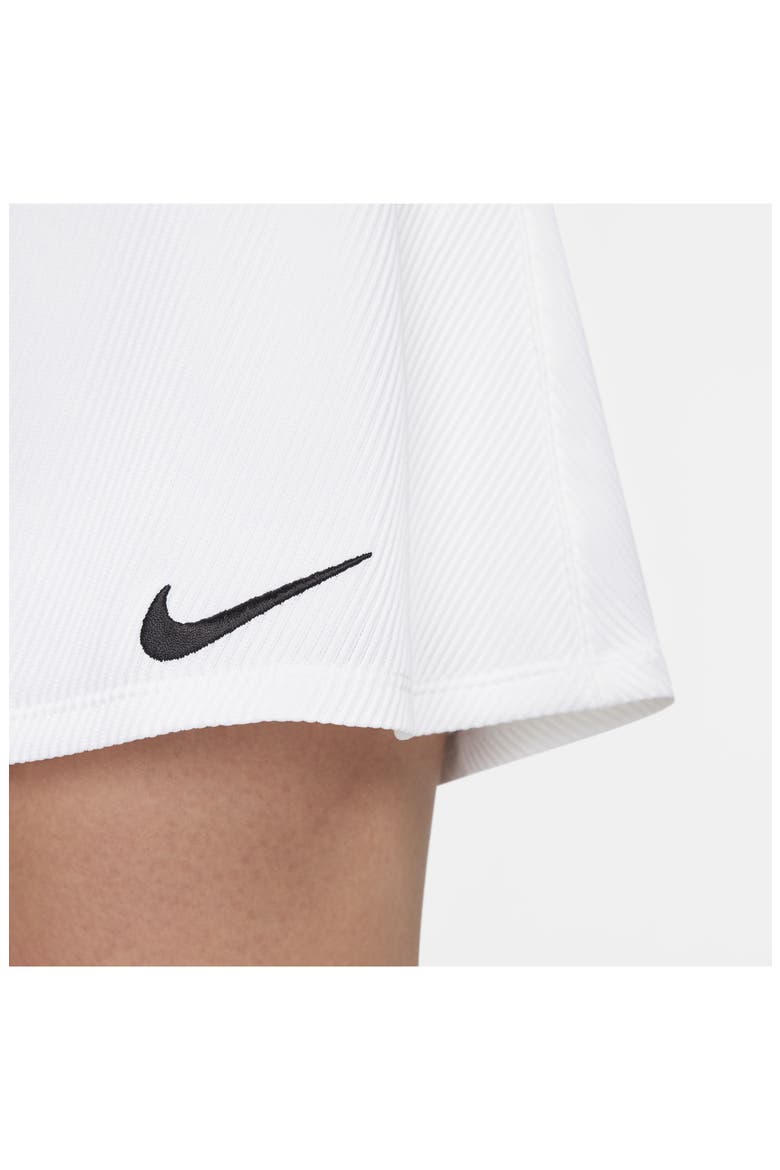 Dri-FIT Ribbed Miniskirt, Alternate, color, WHITE/ BLACK