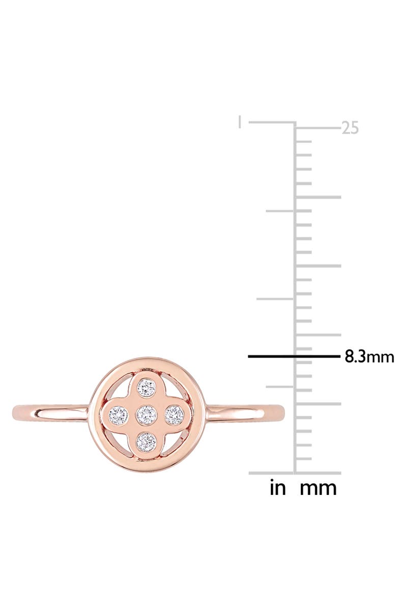Julianna B. Diamond Accent Circular Ring 10K, Alternate, color, 10K Rose Gold