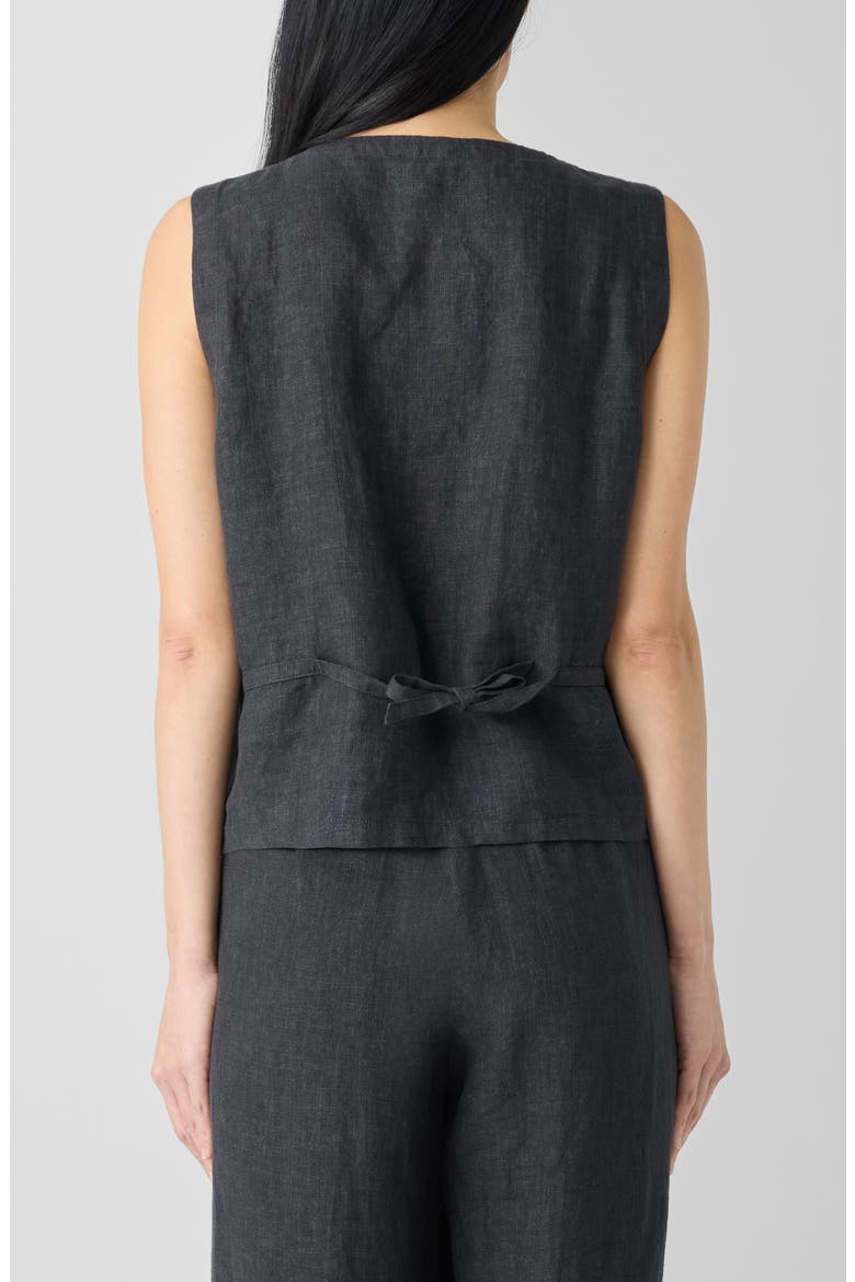 Organic Linen Vest, Alternate, color, GRAPHITE