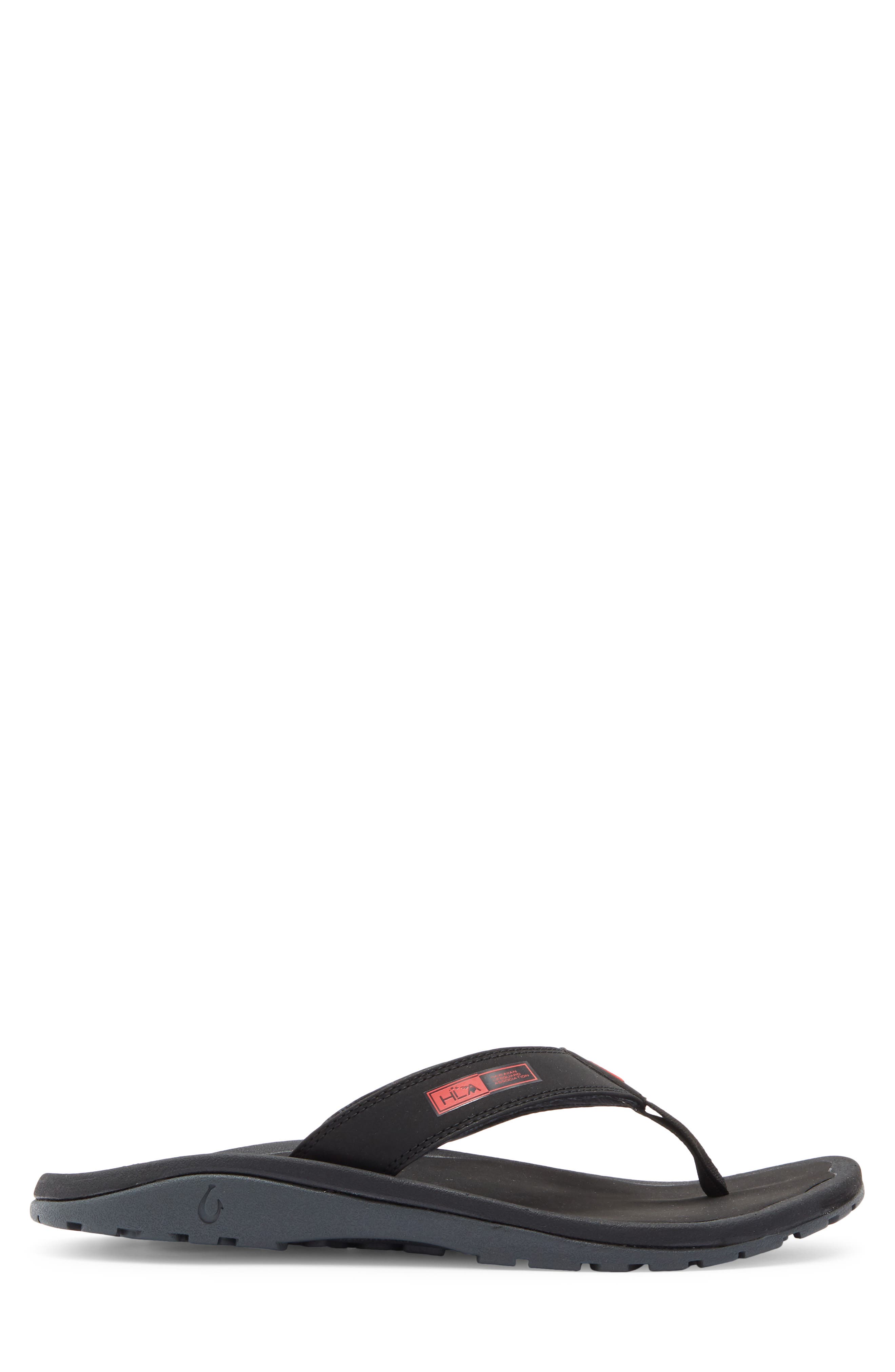 OluKai Ohana Flip Flop, Alternate, color, Black / Red