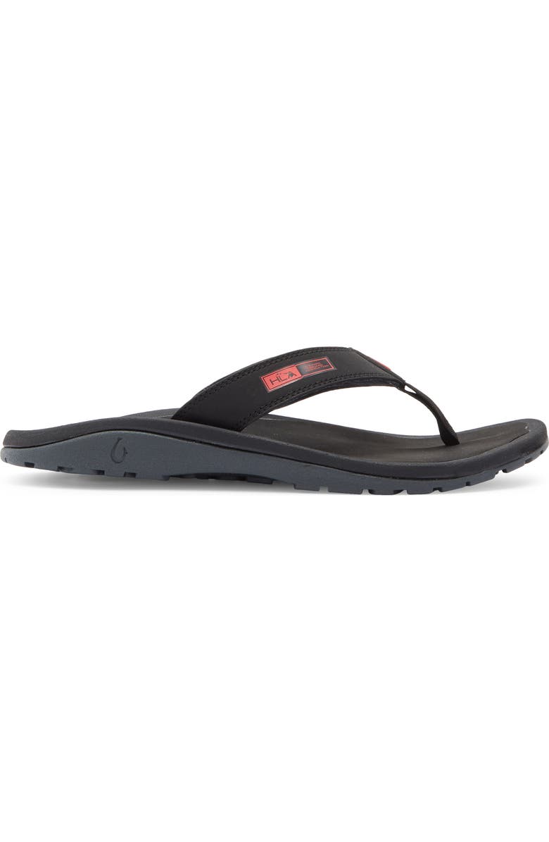 OluKai Ohana Flip Flop, Alternate, color, Black / Red