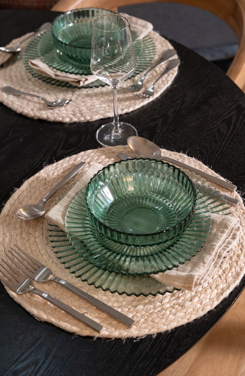 Fortessa Arezzo Brushed 20-Piece Flatware Set, Alternate, color, Silver