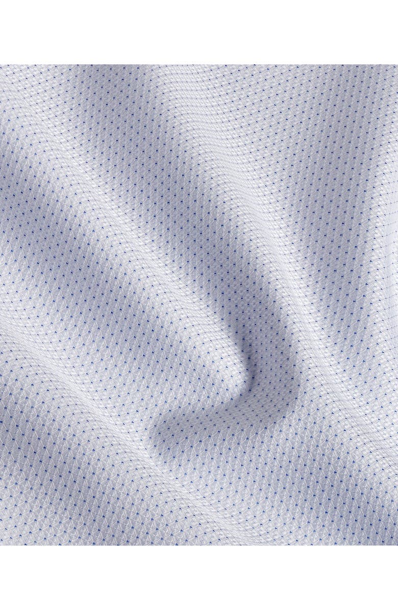 David Donahue Trim Fit Dobby Dot Dress Shirt, Alternate, color,