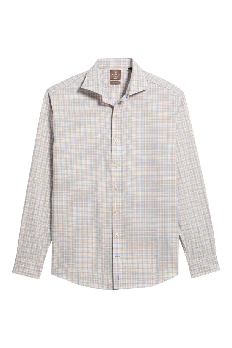 Bayview Pane Long Sleeve Button Down Shirt, Alternate, color, MALIBLU