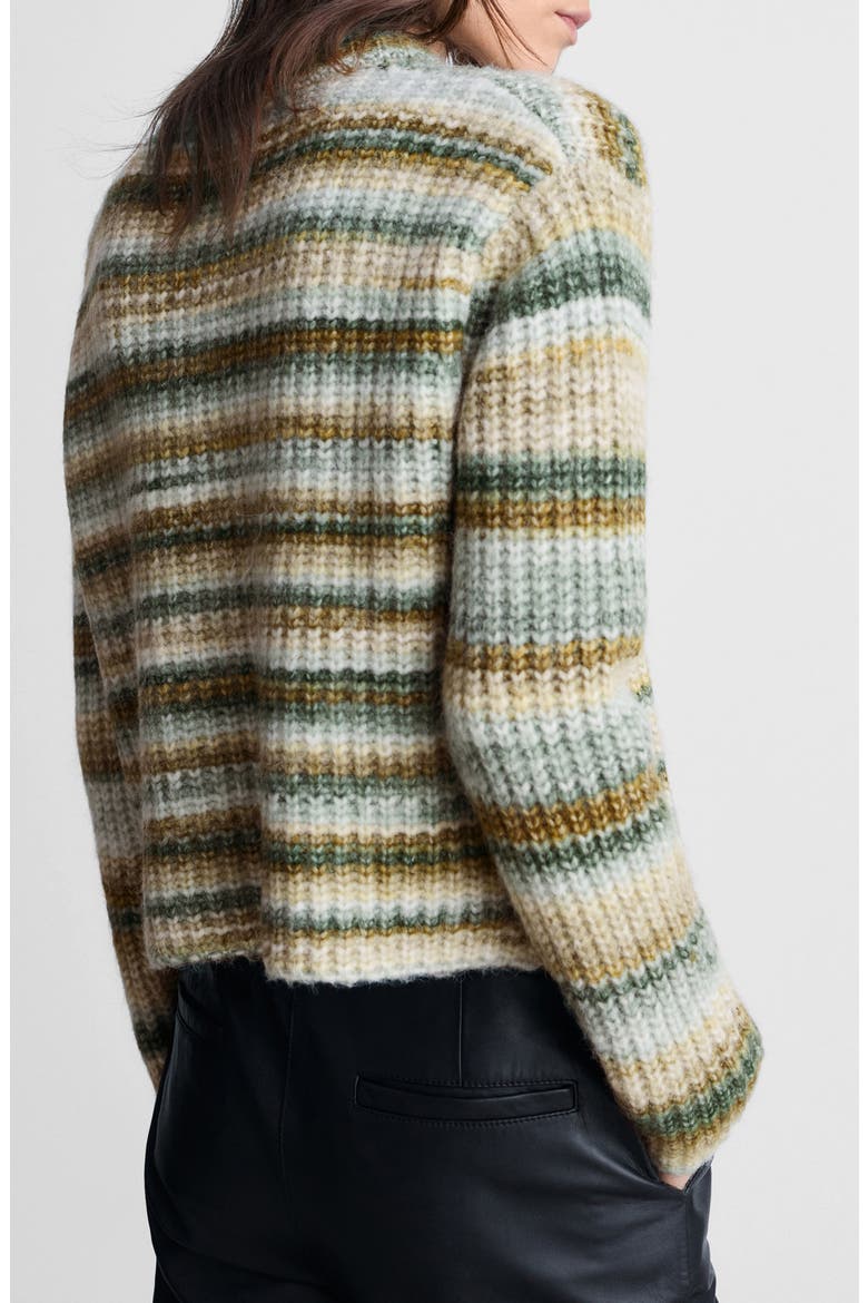 Stripe Sweater, Alternate, color, DARK GREEN