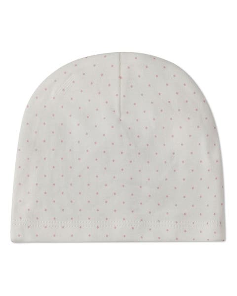 Put A Bow On It Cotton Polka Dot Knit Beanie (Baby)