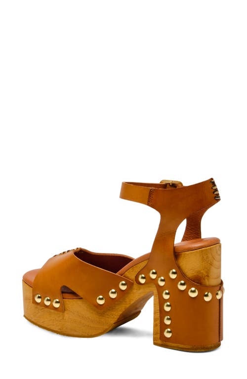 Shop Free People Cecily Ankle Strap Platform Sandal In Luggage