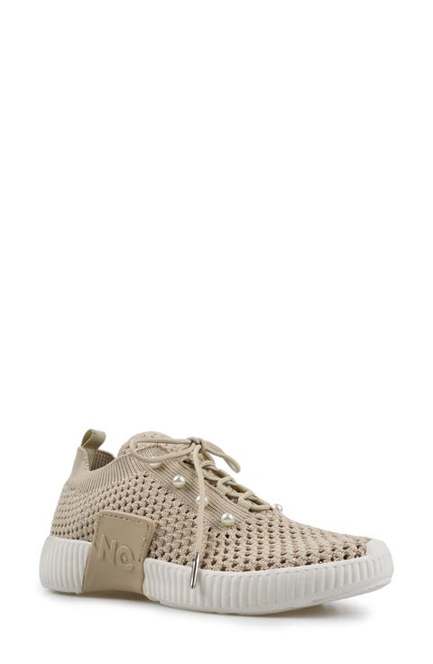 Klarra Faux Pearl Embellished Sneaker (Women)