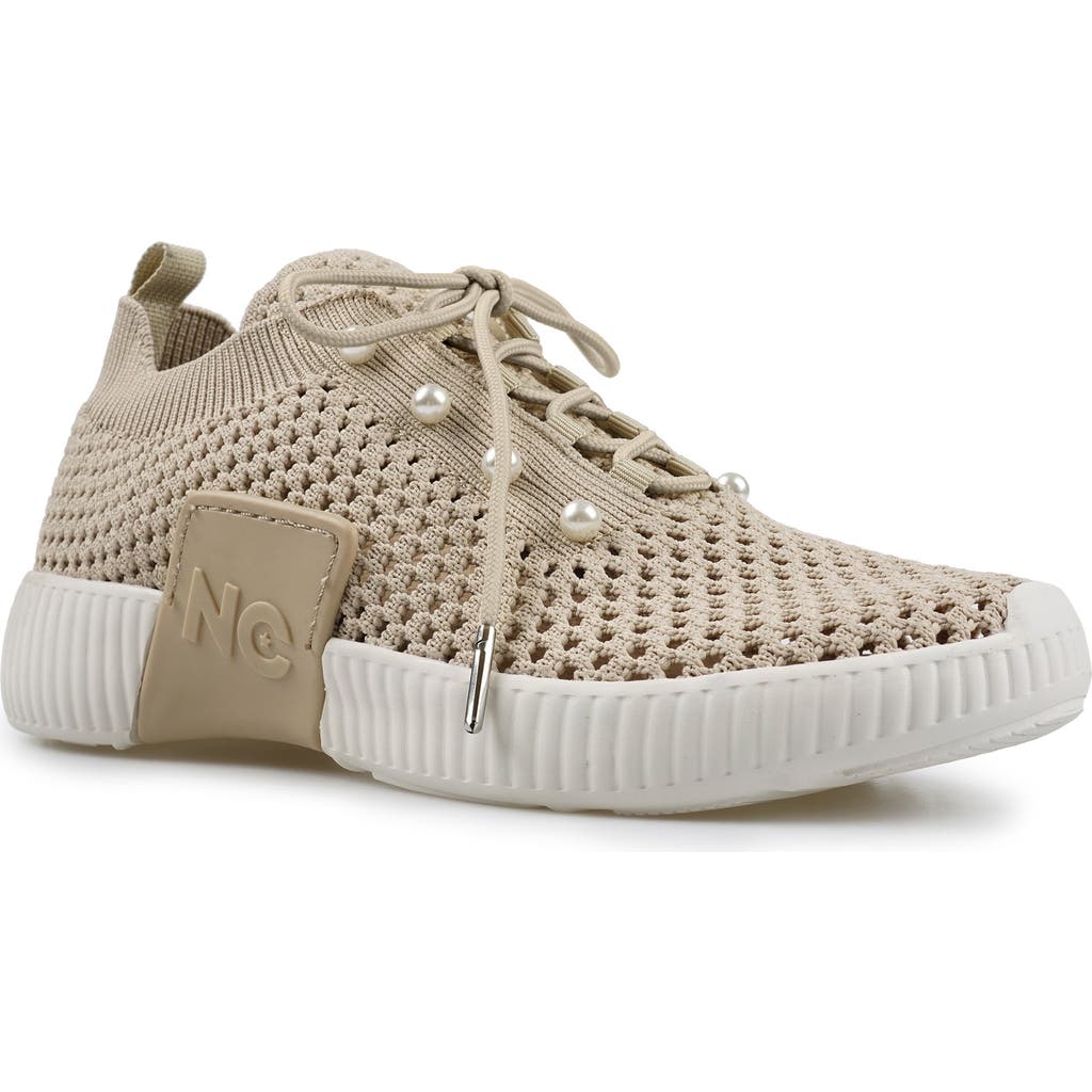 National Comfort Klarra Faux Pearl Embellished Sneaker In Neutral