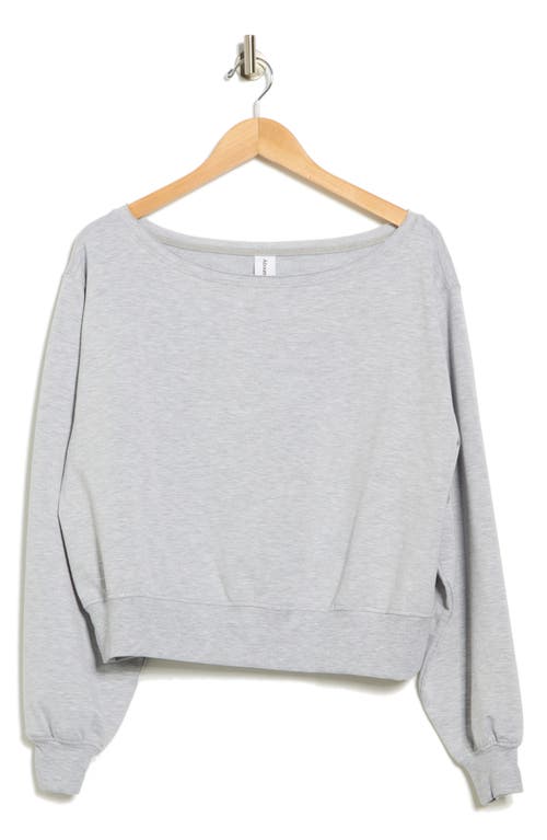 Abound Loved Off-the-shoulder Fleece Sweatshirt In Gray