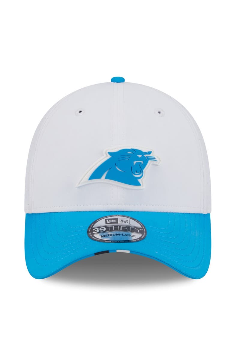 New Era Men's New Era  White/Blue Carolina Panthers 2025 NFL Training Camp 39THIRTY Flex Hat, Alternate, color, White