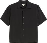 Open Edit Resort Boxy Short Sleeve Button-Up Shirt