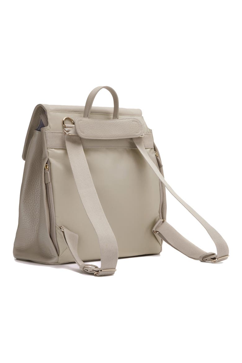 St. James Convertible Leather Diaper Backpack, Alternate, color, TAUPE