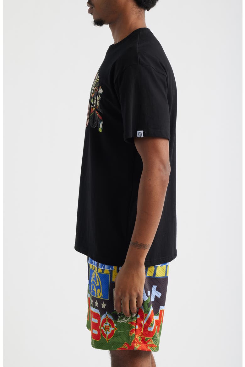 Curve Collage Cotton Graphic T-Shirt, Alternate, color, BLACK