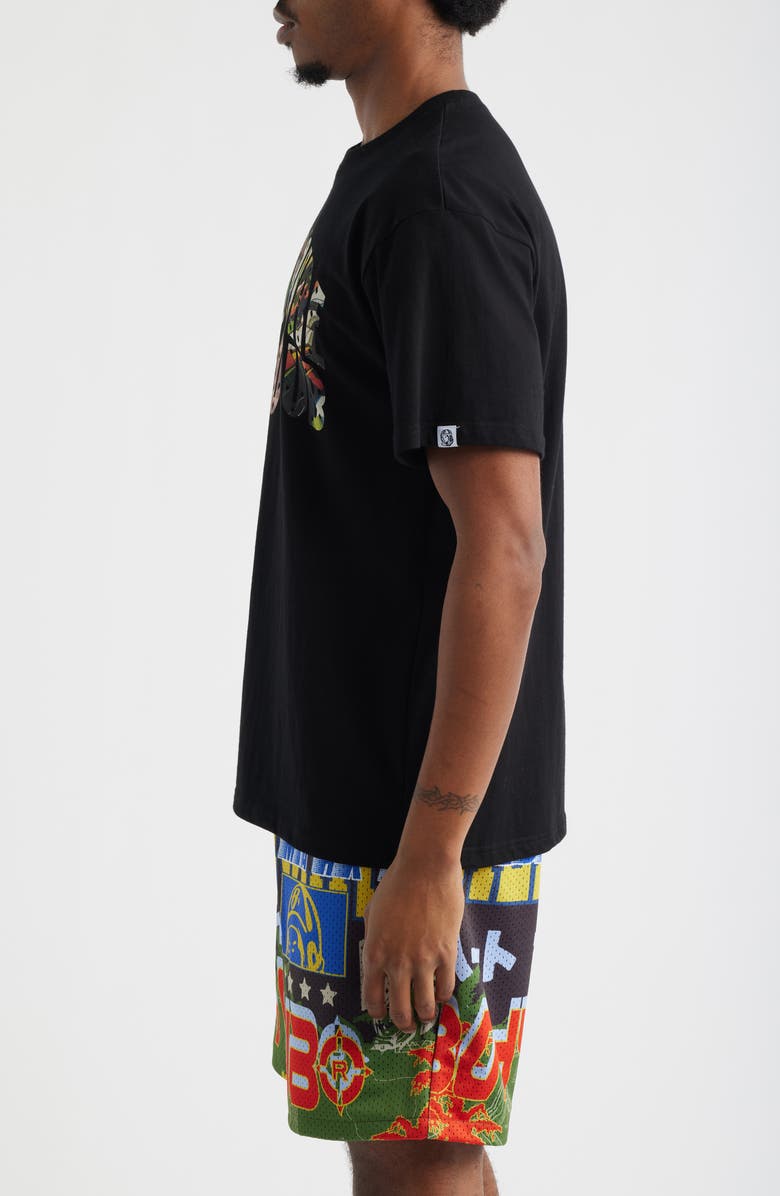 Billionaire Boys Club Curve Collage Cotton Graphic T-Shirt, Alternate, color, Black