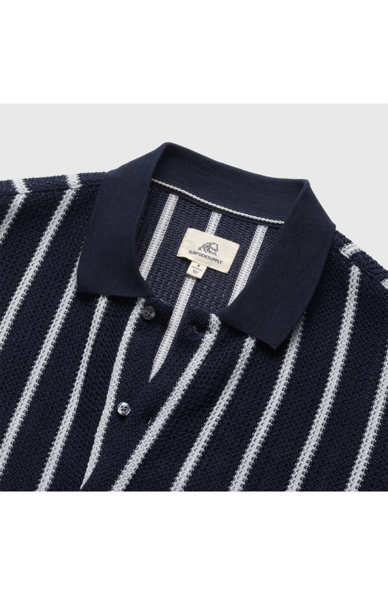 Surfside Supply Co. Brent Stripe Knit Sweater Shirt, Alternate, color, Navy Blazer
