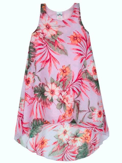 Girls Tropical Botanicals Sleeveless Hi-Lo Dress (Toddler, Little Kid & Big Kid)