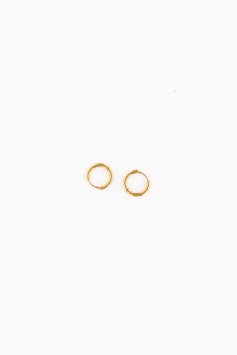 Thin Gold Hoop 8mm Earrings