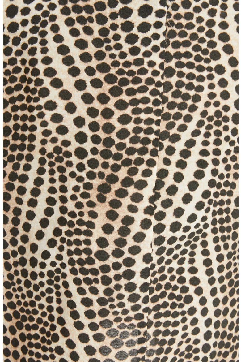 Igina Dot Print Stretch Silk Skirt, Alternate, color, BEIGE