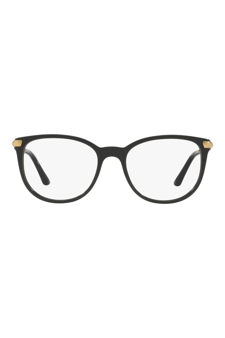 51mm Square Optical Glasses, Main, color, BLACK