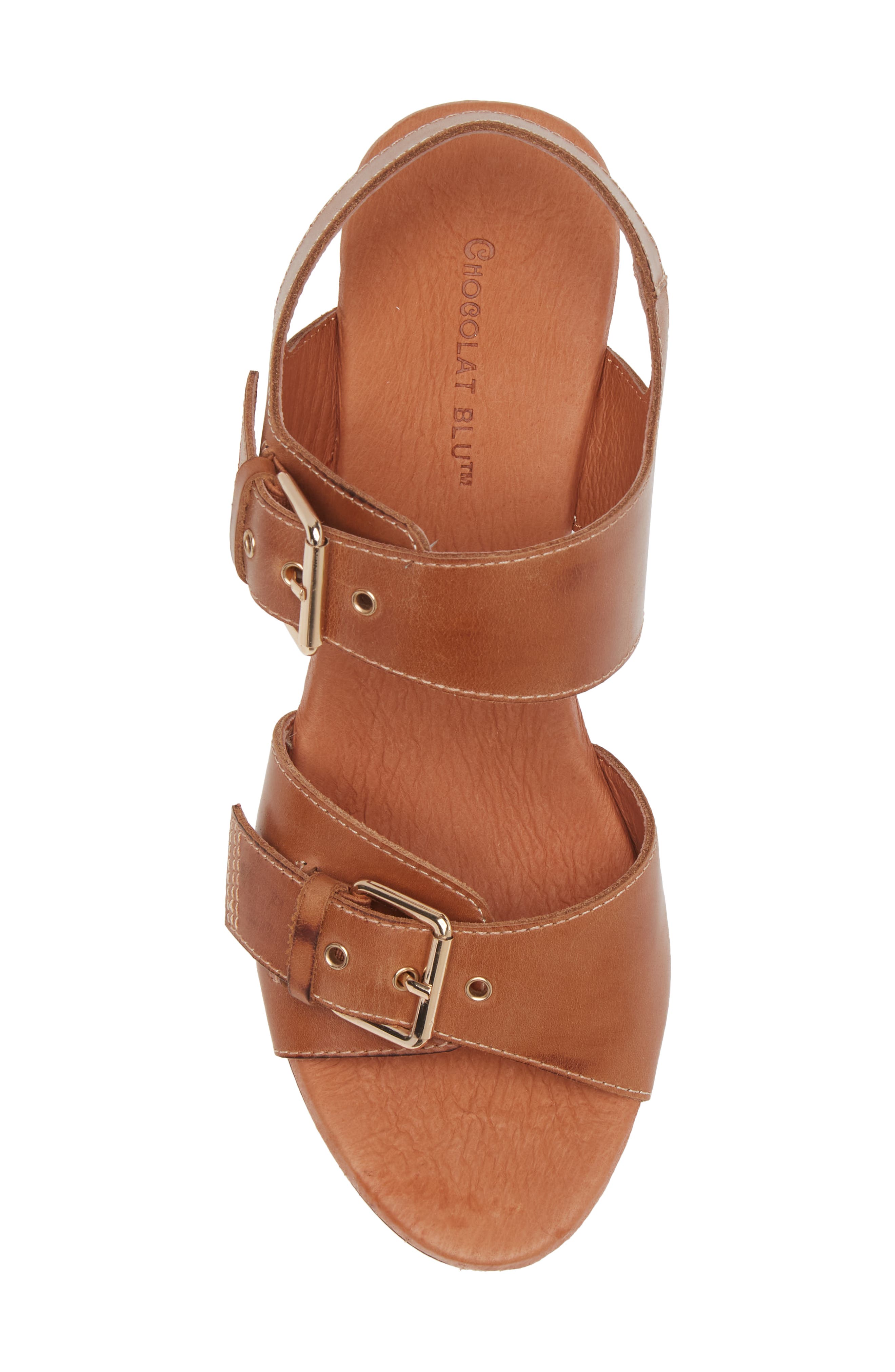 Chocolat Blu Gloriana Platform Sandal, Alternate, color, Whiskey Leather