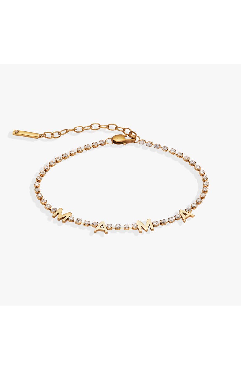 Alex and Ani Mama Tennis Bracelet, Main, color, Gold