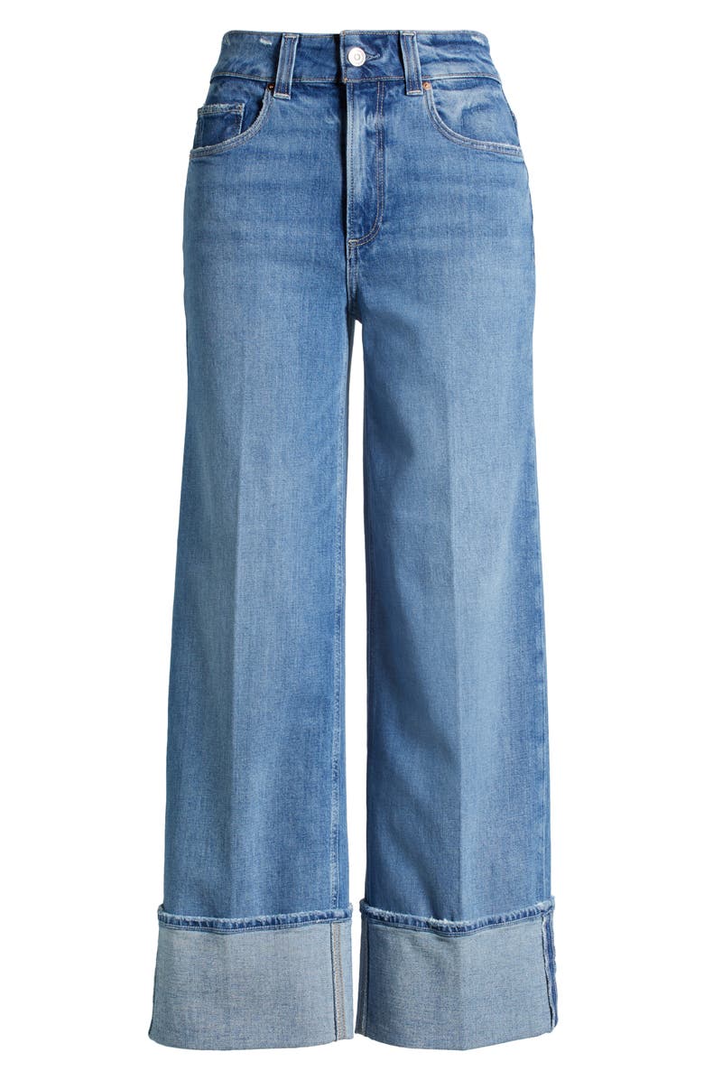 PAIGE Sasha High Waist Ankle Wide Leg Jeans, Alternate, color, Poet