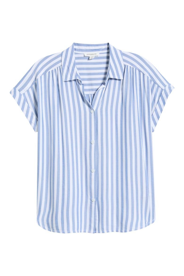 Darby Short Sleeve Button-Up Shirt, Alternate, color, SLATE BLUE