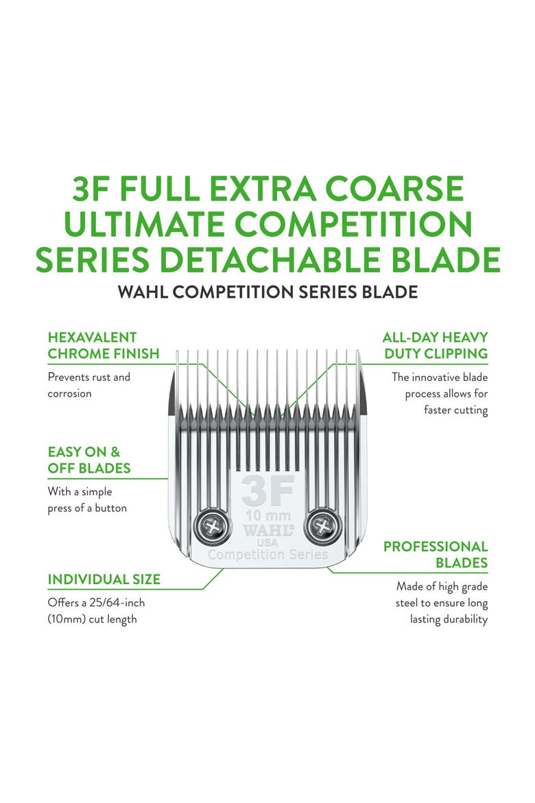 3F Full Extra Coarse Detachable Pet Grooming Blade, Alternate, color, Chrome
