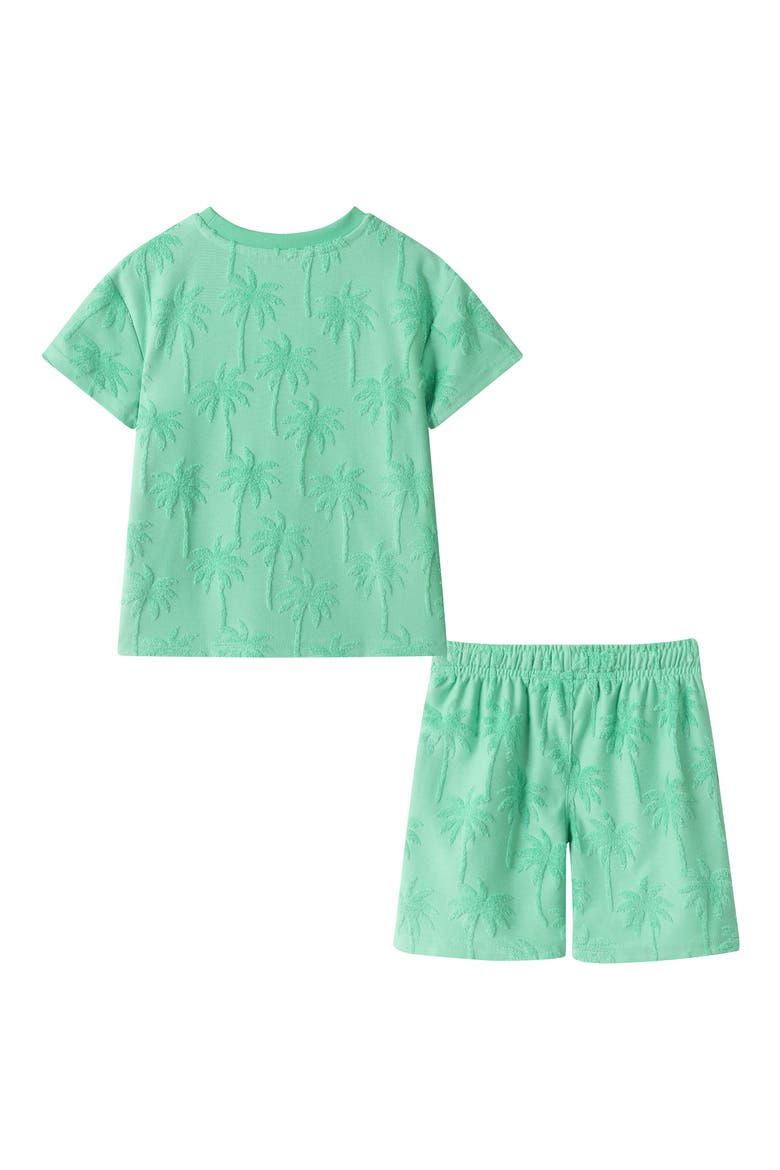 Kids' Terry T-Shirt & Shorts Set, Alternate, color, GREEN