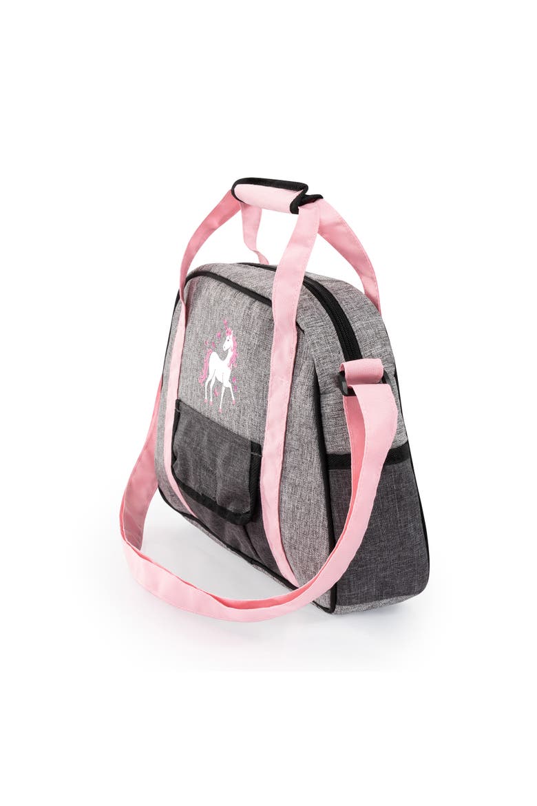 Nursery Set Doll Bag Set Grey, Pink, Unicorn Accessory Set, Alternate, color, Multicolored