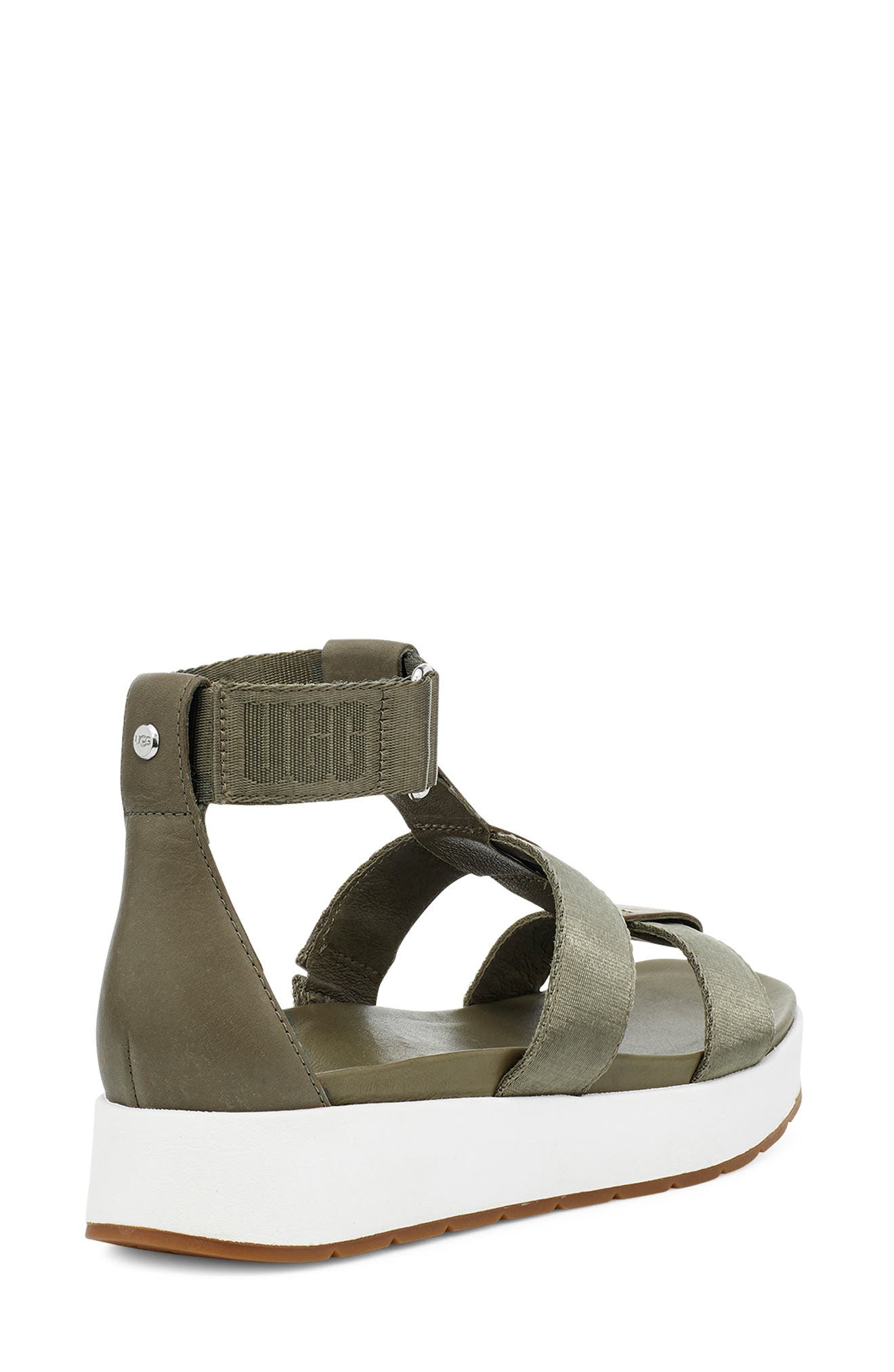 Eeba Platform Sandal, Alternate, color, BURNT OLIVE MESH