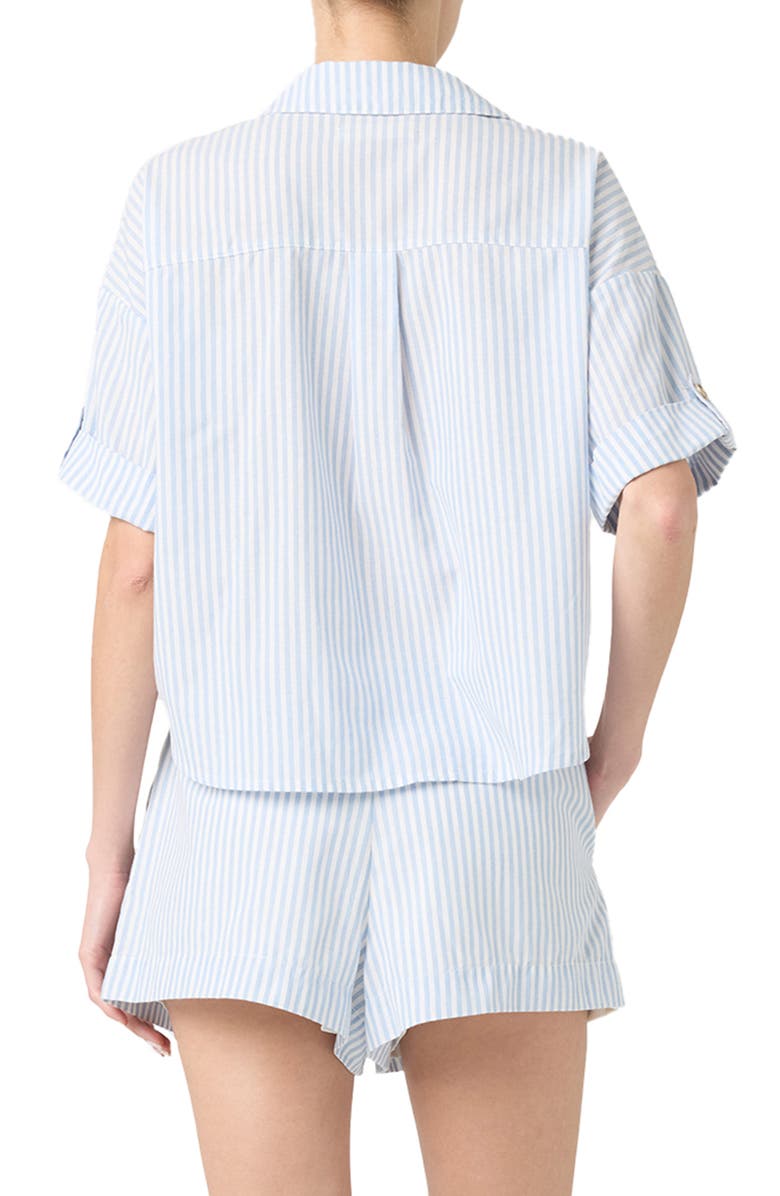 BLANKNYC Crop Shirt, Alternate, color, Yacht Race