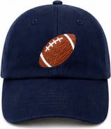 Bits & Bows Football Bow Baseball Hat